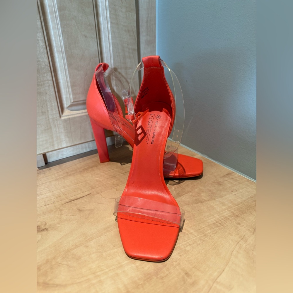 Call It Spring Vibrant Orange Heels